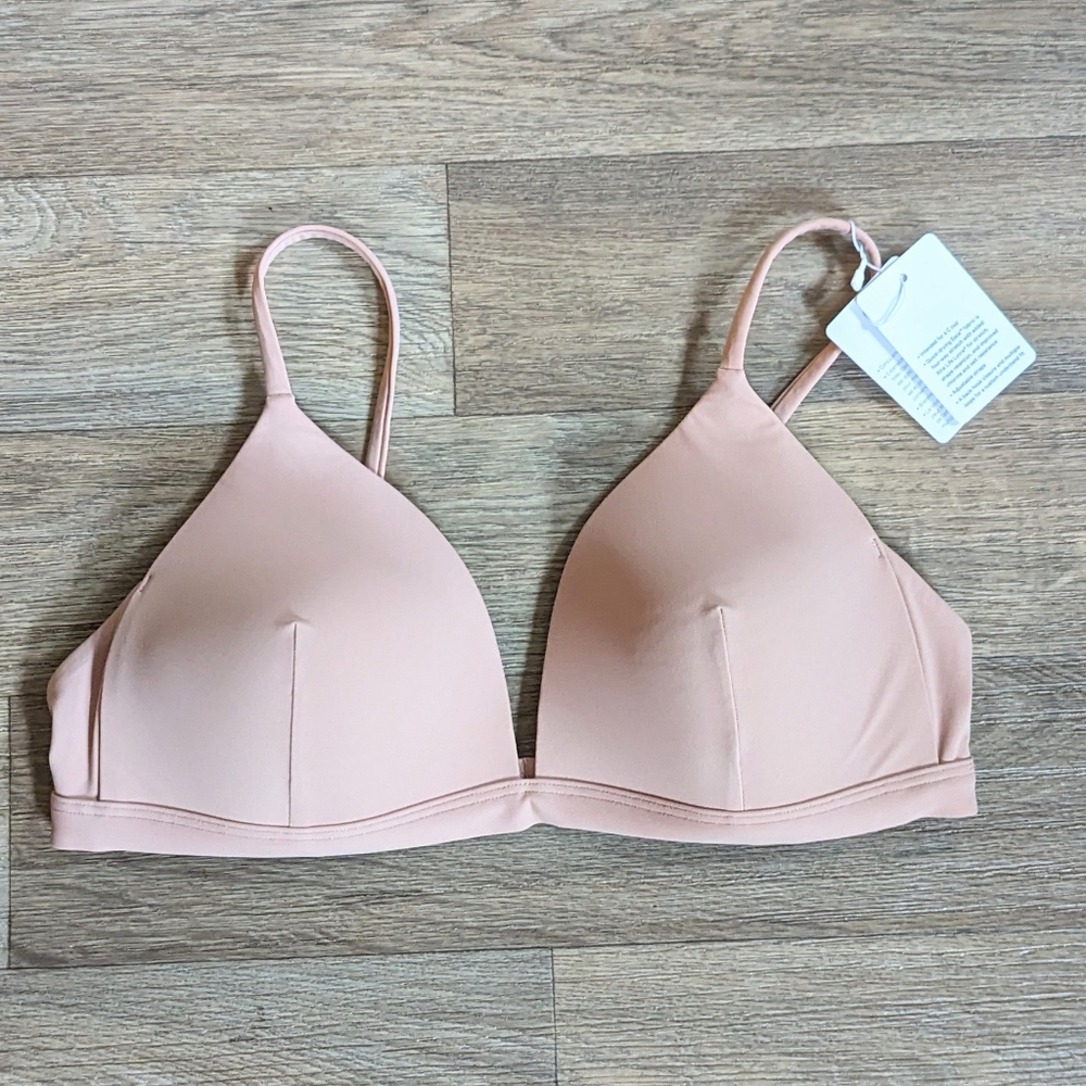 NWT Lululemon Waterslide Nude Swim Bikini Top C Cup Size 8